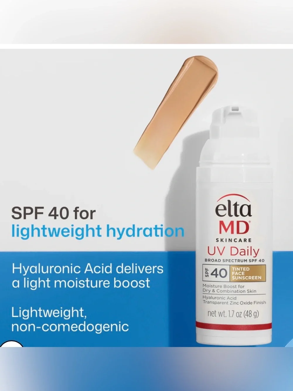 EltaMD UV Daily Tinted SPF 40 Mini Travel Size 0.5 oz ( 14 g )   NEW